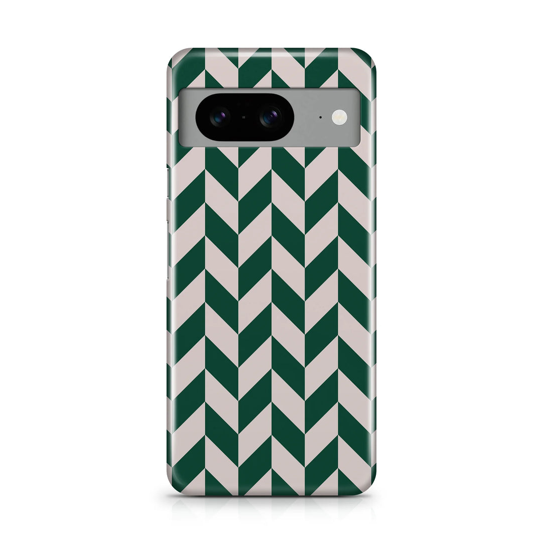 GREEN CHEVRON CHECKERS