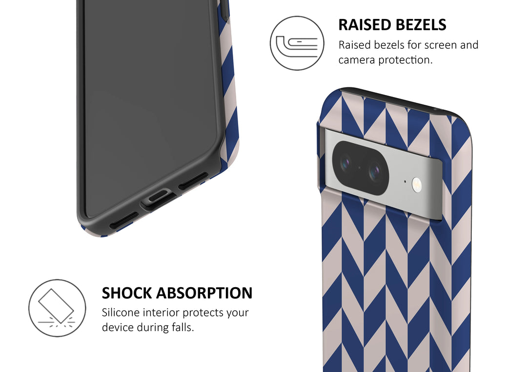 BLUE CHEVRON CHECKERS