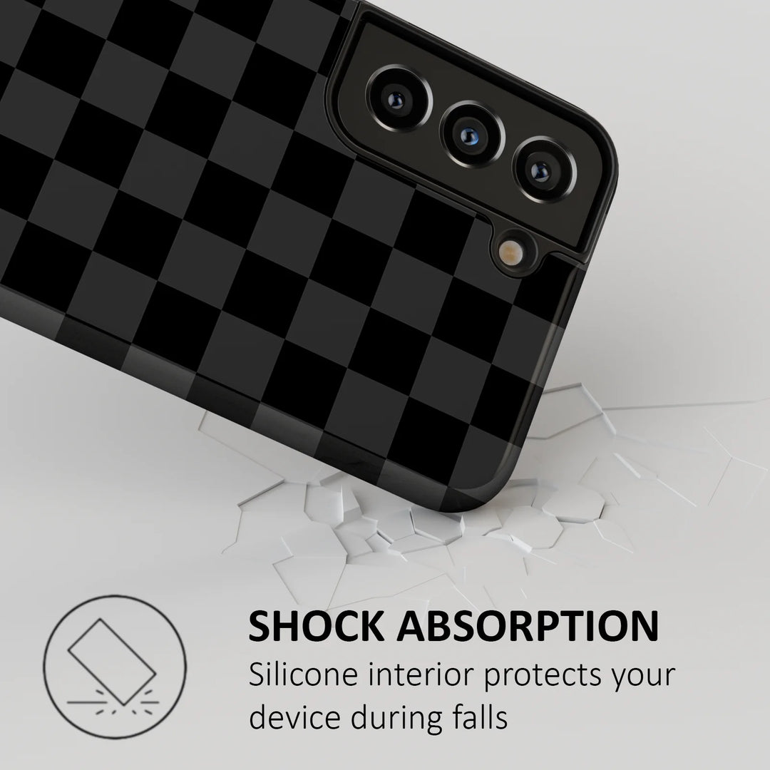 BLACK AND GREY CHECKERS