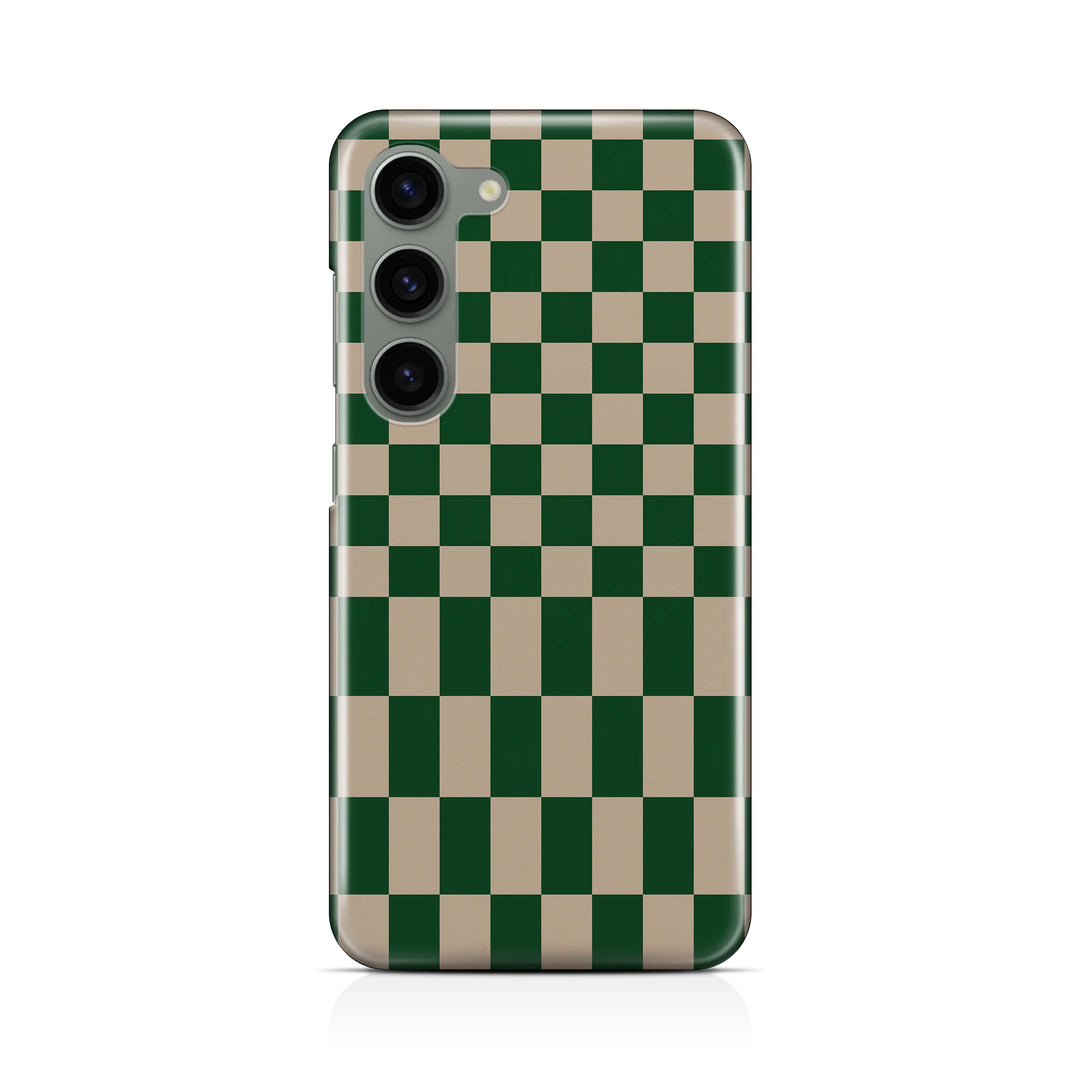 BEIGE AND GREEN CHECKERS