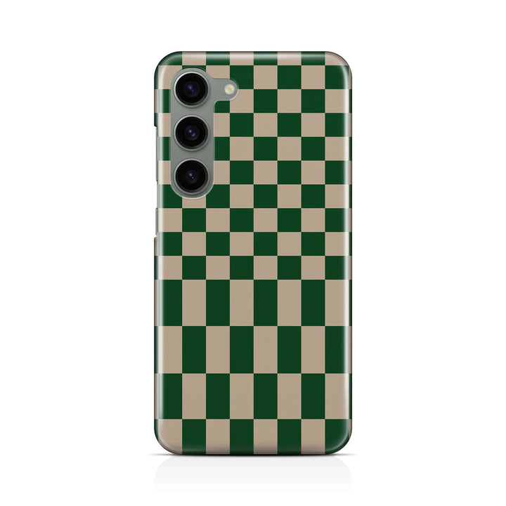 BEIGE AND GREEN CHECKERS